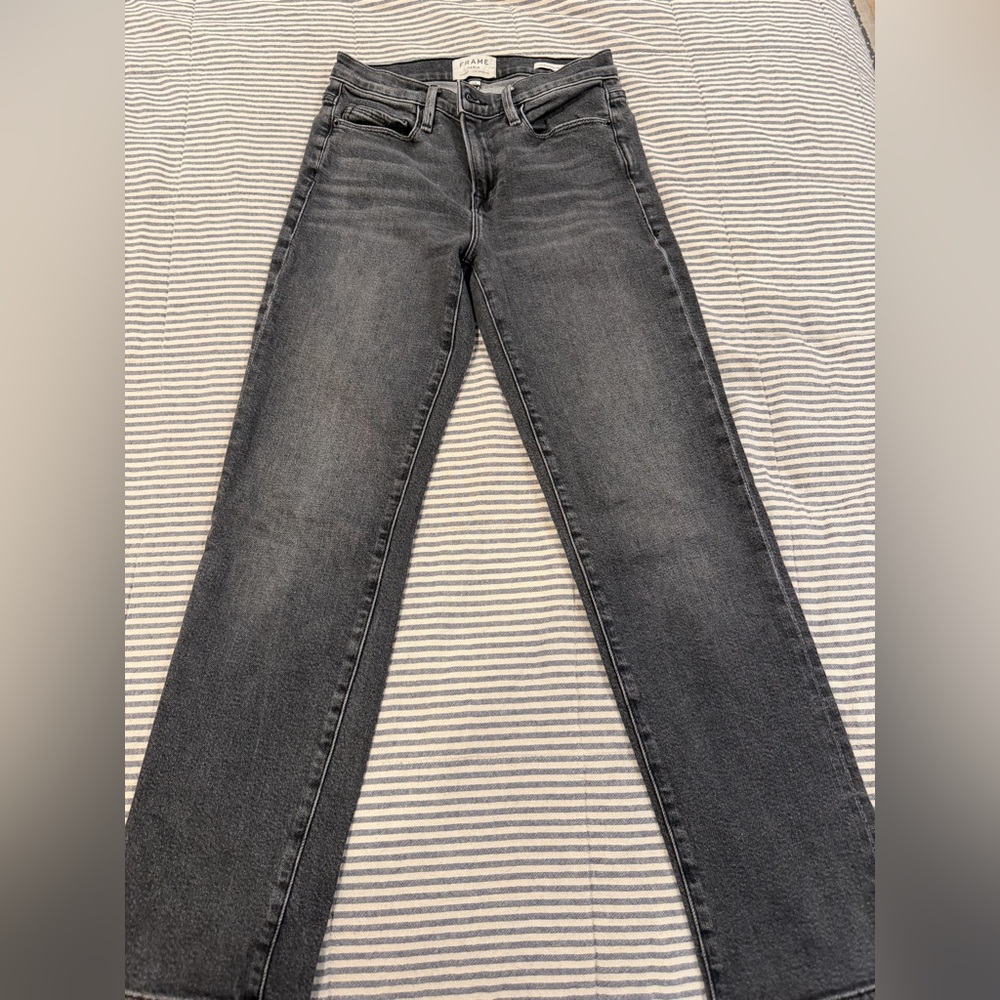 Frame Denim Le Nouveau Straight Jeans - Faded Gray Wash